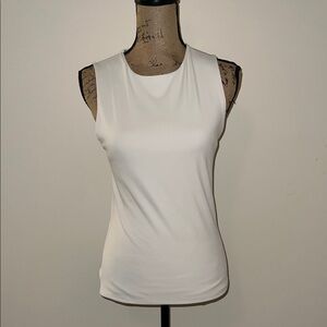 Women's White Express Sleeveless Top